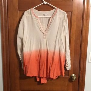 Long Sleeve Sonoma Ombré Shirt - Worn once!